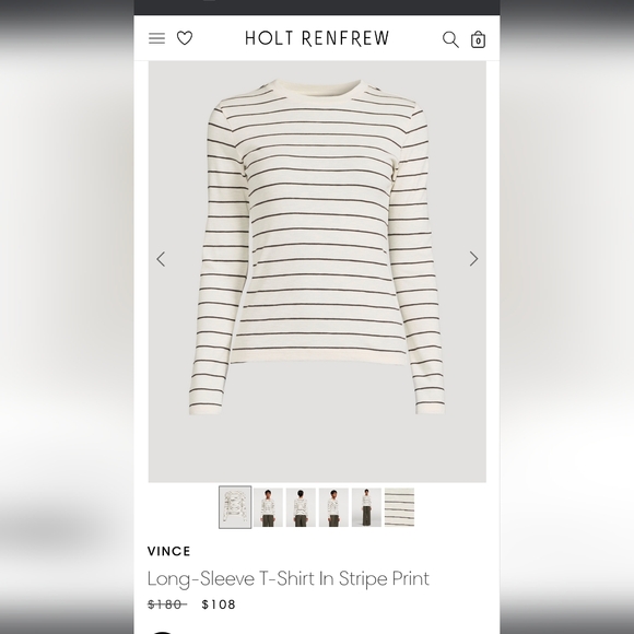 Vince stripe Breton top - Picture 5 of 5